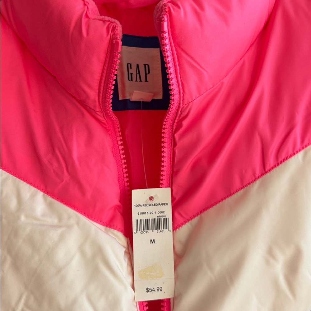 New With Tags Y2K GAP Vibrant Pink and Blue Chevron Vest - Picture 2 of 5